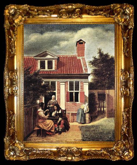 framed  HOOCH, Pieter de Village House sf, ta009-2